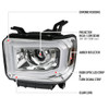 2014-2019 GMC Sierra 1500/2500HD/3500HD LED Bar Projector Headlight w/ LED Turn Signals (Chrome Housing/Clear Lens)