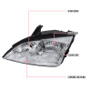 2005-2007 Ford Focus Factory Style Headlights (Chrome Housing/Clear Lens)