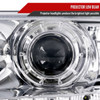 1998-2011 Ford Crown Victoria Projector Headlights w/ LED Light Strip (Chrome Housing/Clear Lens)