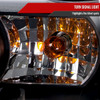 1998-2011 Ford Crown Victoria Projector Headlights w/ LED Light Strip (Matte Black Housing/Clear Lens)