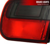 1992-1995 Honda Civic Tail Lights (Chrome Housing/Red Smoke Lens)