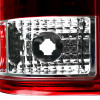 2008-2016 Ford F-250/F-350/F-450/F-550 Super Duty LED Tail Lights (Chrome Housing/Red Clear Lens)