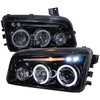 2005-2010 Dodge Charger Dual Halo Projector Headlights (Glossy Black Housing/Smoke Lens)