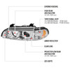 1996-2003 BMW E39 5 Series Dual Halo Projector Headlights (Chrome Housing/Clear Lens)