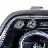 1996-1999 Audi A4 Dual Halo Projector Headlights (Glossy Black Housing/Smoke Lens)