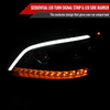 2006-2008 Mercedes Benz W164 ML Class LED Bar Projector Headlights w/ Sequential Turn Signal Lights (Chrome Housing/Clear Lens)