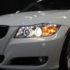 2006-2008 BMW E90 3 Series Sedan Dual Halo Projector Headlights w/ LED Light Strip (Chrome Housing/Clear Lens)