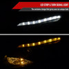 2012-2014 Ford Focus Projector Headlights w/ LED Light Strip & LED Turn Signal Lights (Matte Black Housing/Clear Lens)