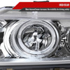 1997-2000 Dodge Avenger Chrysler Sebring Coupe Dual Halo Projector Headlights (Chrome Housing/Clear Lens)