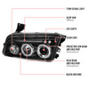 2005-2010 Dodge Charger Dual Halo Projector Headlights (Matte Black Housing/Clear Lens)