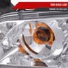 1997-2003 Pontiac Grand Prix Dual Halo Projector Headlights (Chrome Housing/Clear Lens)