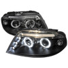 2001-2005 Volkswagen Passat Dual Halo Projector Headlights (Matte Black Housing/Clear Lens)