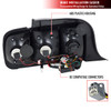 2005-2009 Ford Mustang Sequential LED Tail Lights (Matte Black Housing/Clear Lens)