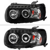 2005-2007 Ford Escape Dual Halo Projector Headlights w/ SMD LED Light Strip (Matte Black Housing/Clear Lens)