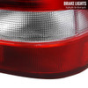 1992-1995 Honda Civic Tail Lights (Chrome Housing/Red Clear Lens)