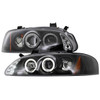 2000-2003 Nissan Sentra Dual Halo Projector Headlights (Matte Black Housing/Clear Lens)