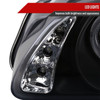 2000-2003 Nissan Sentra Dual Halo Projector Headlights (Matte Black Housing/Clear Lens)