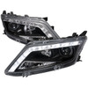 2010-2012 Ford Fusion Projector Headlights w/ LED Light Strip (Matte Black Housing/Clear Lens)