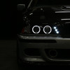 2001-2003 BMW E39 5 Series Dual Halo Projector Headlights w/ LED Turn Signal Lights (Matte Black Housing/Clear Lens)