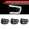 2014-2021 Toyota Tundra LED C-Bar Projector Headlights w/ Sequential Turn Signal Lights (Matte Black Housing/Clear Lens)