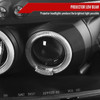 1996-1998 Honda Civic Dual Halo Projector Headlights (Matte Black Housing/Clear Lens)