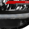2014-2021 Toyota Tundra Factory Style Headlights w/ LED Light Strip (Matte Black Housing/Clear Lens)