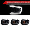 2014-2021 Toyota Tundra LED C-Bar Projector Headlights w/ Sequential Turn Signal Lights (Glossy Black Housing/Smoked Lens)