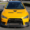 2008-2015 Mitsubishi Lancer EVO Projector Headlights w/ SMD LED Light Strip (Matte Black Housing/Clear Lens)