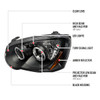 2004-2005 Subaru Impreza WRX/STI Outback Dual Halo Projector Headlights (Matte Black Housing/Clear Lens)