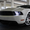 2010-2014 Ford Mustang LED Bar Projector Headlights w/ Sequential Turn Signals (Glossy Black Housing/Smoke Lens)