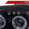 2004-2005 Subaru Impreza WRX STI Outback Dual Halo Projector Headlights (Glossy Black Housing/Smoke Lens)