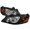 2005-2010 Pontiac G6 Factory Style Headlights w/ Amber Reflectors (Matte Black Housing/Clear Lens)