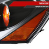 2005-2010 Pontiac G6 Factory Style Headlights w/ Amber Reflectors (Matte Black Housing/Clear Lens)