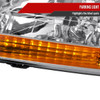 1998-2002 Honda Accord Factory Style Crystal Headlights w/ Amber Reflector (Chrome Housing/Clear Lens)