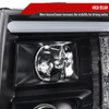 2007-2014 Chevrolet Silverado 1500/2500HD/3500HD LED C-Bar Projector Headlights (Matte Black Housing/Clear Lens)