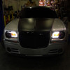 2005-2010 Chrysler 300 Projector Headlights w/ LED Light Strip (Matte Black Housing/Clear Lens)