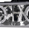 1999-2002 Chevrolet Silverado/ 2000-2006 Tahoe Suburban Dual Halo Projector Headlights w/ Bumper Lights (Chrome Housing/Clear Lens)