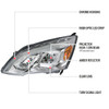 2007-2011 Honda CRV LED Bar Projector Headlights (Chrome Housing/Clear Lens)