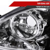 2001-2005 Mazda Miata MX-5 Dual Halo Projector Headlights (Chrome Housing/Clear Lens)