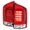 2005-2015 Nissan Armada LED Tail Lights (Chrome Housing/Red Clear Lens)