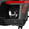 2008-2014 Cadillac CTS Projector Headlights w/ LED Light Strip (Matte Black Housing/Clear Lens)