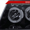 1999-2004 Jeep Grand Cherokee Dual Halo Projector Headlights (Glossy Black Housing/Smoke Lens)