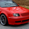 1999-2004 Volkswagen Jetta/Bora Projector Headlights w/ R8 Style LED Light Strip (Matte Black Housing/Clear Lens)