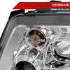 1999-2004 Volkswagen Jetta/Bora Projector Headlights w/ R8 Style LED Light Strip (Chrome Housing/Clear Lens)