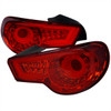 2012-2016 Scion FRS/ Subaru BRZ/ Toyota 86 Sequential LED Tail Lights (Chrome Housing/Red Lens)