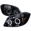 2005-2010 Chevrolet Cobalt Pontiac G5/Pursuit Dual Halo Projector Headlights (Glossy Black Housing/Smoke Lens)