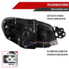 2006-2007 Subaru Impreza WRX/STI Projector Headlights w/ LED Light Strip (Matte Black Housing/Clear Lens)