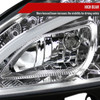 2008-2011 Mercedes Benz W204 C Class Projector Headlights w/ LED Light Bar & LED Turn Signal Lights (Chrome Housing/Clear Lens)