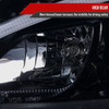 2008-2011 Mercedes Benz W204 C Class Projector Headlights w/ LED Light Bar & LED Turn Signal Lights (Glossy Black Housing/Smoke Lens)