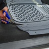 Universal PVC Rubber Non-Slip Floor Mats - 4PC (Gray)